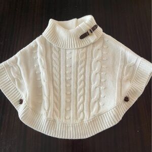 Janie and Jack white sweater poncho